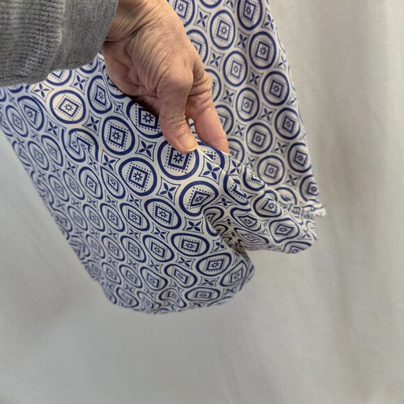 CAbi Size Small Sleeveless Navy and White Crossover Top - Picture 6 of 15